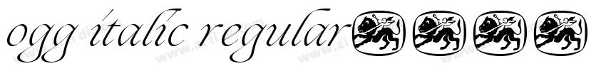 ogg italic regular字体转换